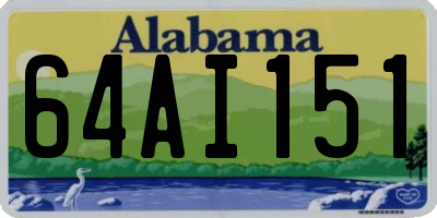 AL license plate 64AI151