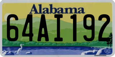 AL license plate 64AI192