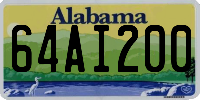 AL license plate 64AI200