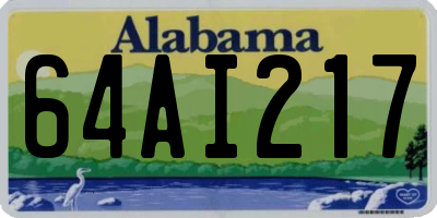 AL license plate 64AI217