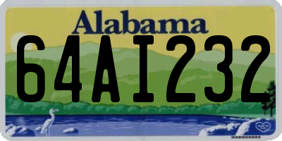 AL license plate 64AI232