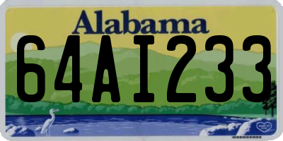 AL license plate 64AI233
