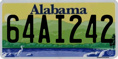 AL license plate 64AI242