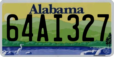 AL license plate 64AI327