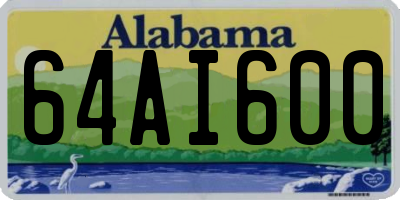 AL license plate 64AI600