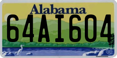 AL license plate 64AI604