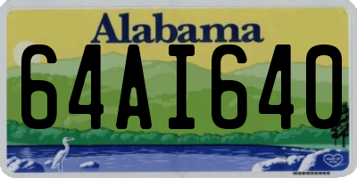 AL license plate 64AI640