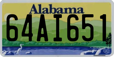AL license plate 64AI651