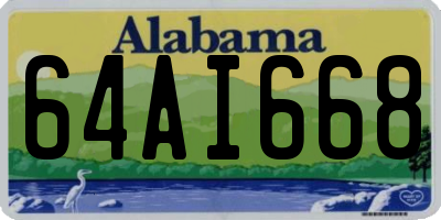 AL license plate 64AI668