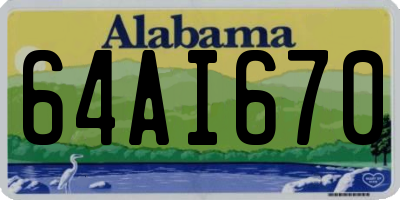AL license plate 64AI670