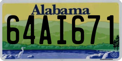 AL license plate 64AI671