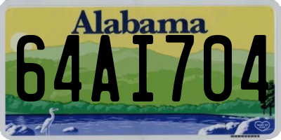 AL license plate 64AI704