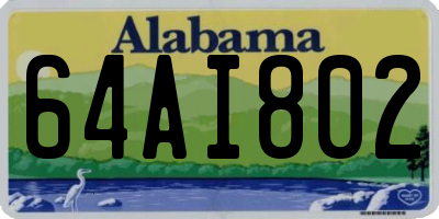 AL license plate 64AI802