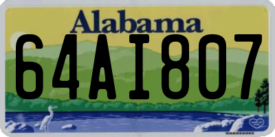 AL license plate 64AI807