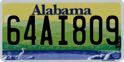 AL license plate 64AI809