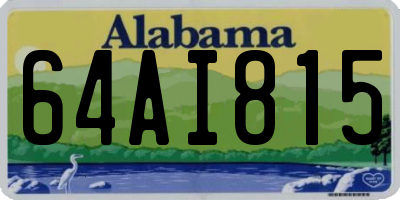 AL license plate 64AI815