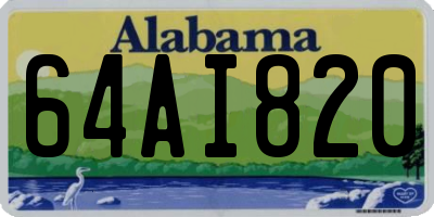 AL license plate 64AI820