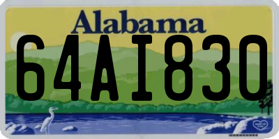 AL license plate 64AI830