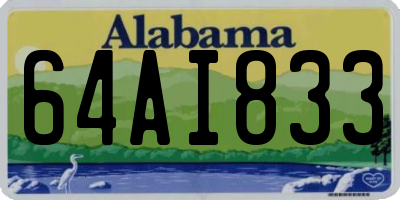 AL license plate 64AI833