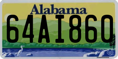 AL license plate 64AI860