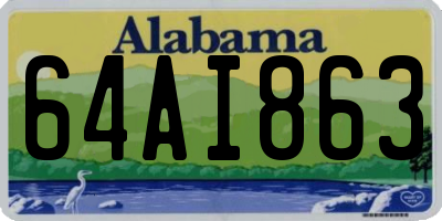 AL license plate 64AI863