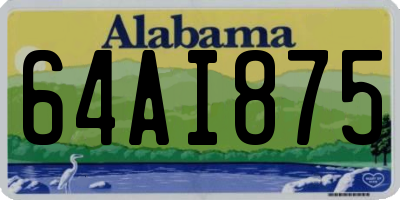 AL license plate 64AI875