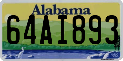AL license plate 64AI893