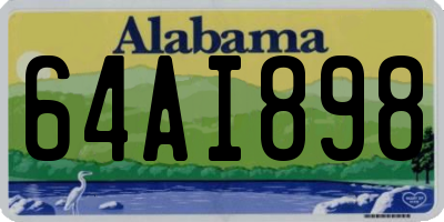 AL license plate 64AI898