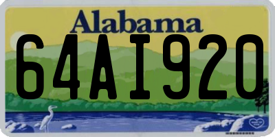 AL license plate 64AI920