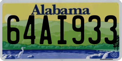 AL license plate 64AI933