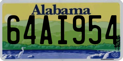 AL license plate 64AI954