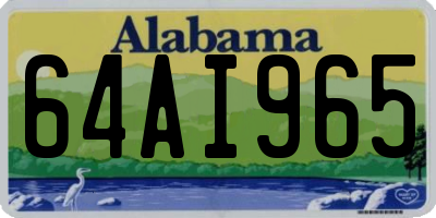 AL license plate 64AI965