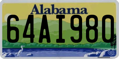 AL license plate 64AI980