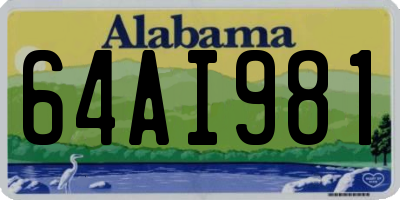 AL license plate 64AI981