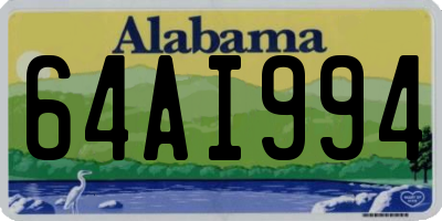 AL license plate 64AI994