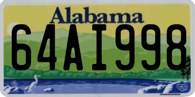 AL license plate 64AI998