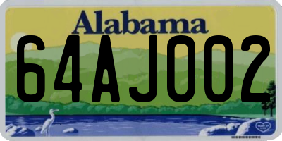 AL license plate 64AJ002