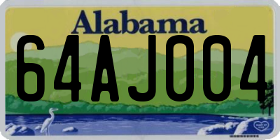 AL license plate 64AJ004