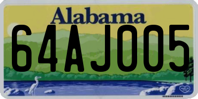 AL license plate 64AJ005
