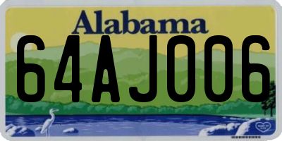 AL license plate 64AJ006