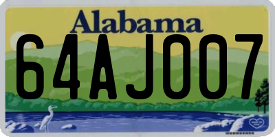 AL license plate 64AJ007
