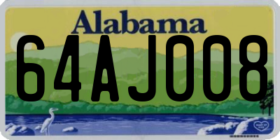 AL license plate 64AJ008