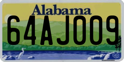 AL license plate 64AJ009