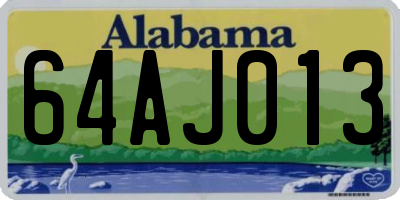 AL license plate 64AJ013