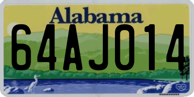 AL license plate 64AJ014
