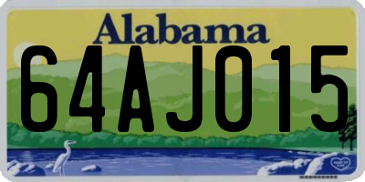 AL license plate 64AJ015