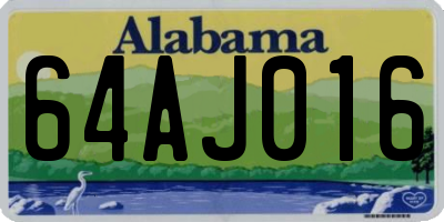 AL license plate 64AJ016