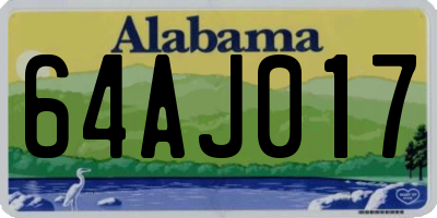 AL license plate 64AJ017