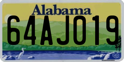AL license plate 64AJ019