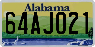 AL license plate 64AJ021